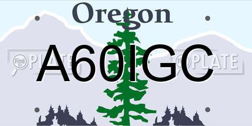 A60IGC Oregon License Plate