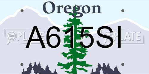 A615SI Oregon License Plate