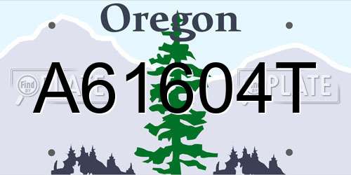 A61604T Oregon License Plate