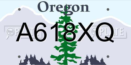 A618XQ Oregon License Plate