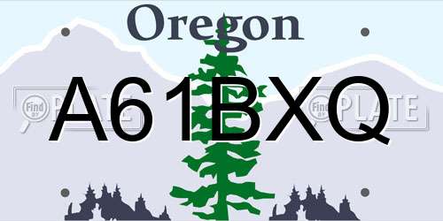 A61BXQ Oregon License Plate