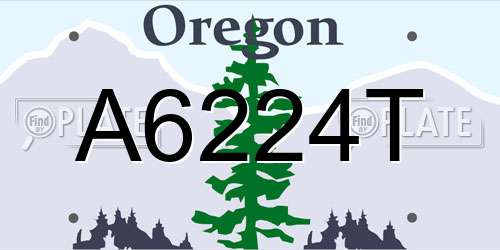 A6224T Oregon License Plate