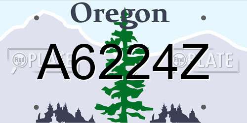A6224Z Oregon License Plate