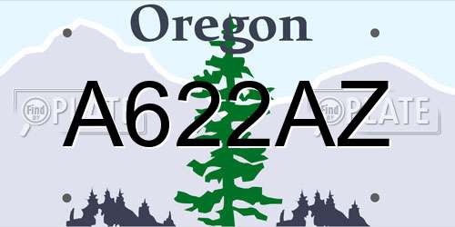 A622AZ Oregon License Plate