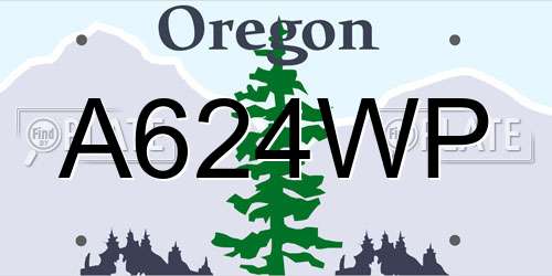 A624WP Oregon License Plate