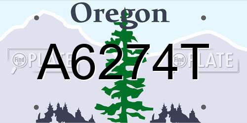 A6274T Oregon License Plate