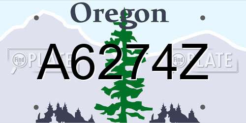 A6274Z Oregon License Plate