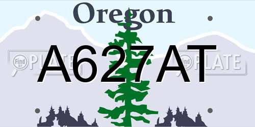 A627AT Oregon License Plate