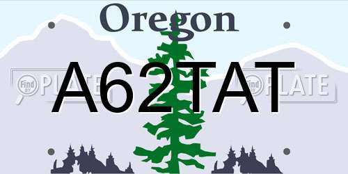 A62TAT Oregon License Plate
