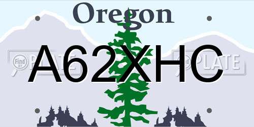 A62XHC Oregon License Plate