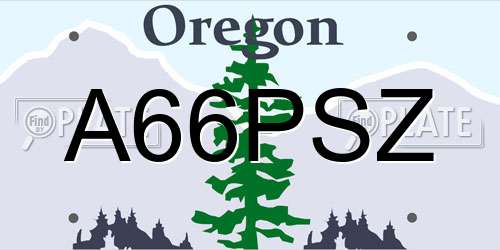 A66PSZ Oregon License Plate