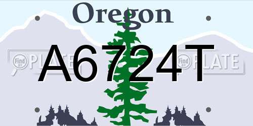 A6724T Oregon License Plate