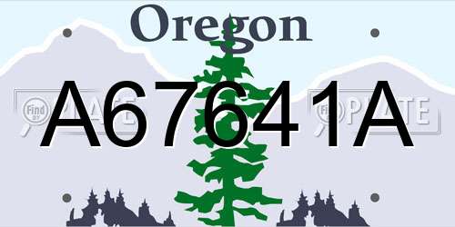 A67641A Oregon License Plate