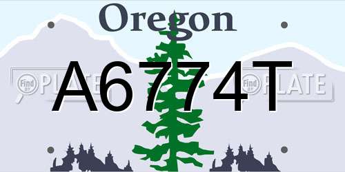 A6774T Oregon License Plate