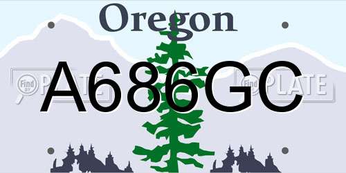 A686GC Oregon License Plate