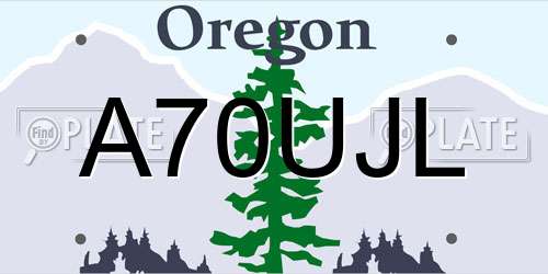 A70UJL Oregon License Plate