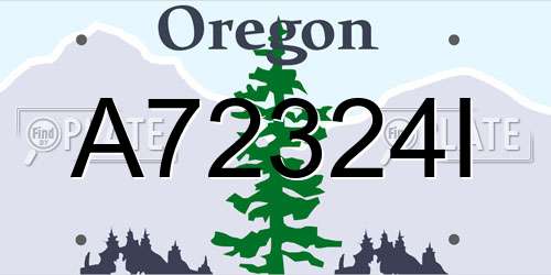 A72324I Oregon License Plate