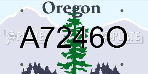 A7246O Oregon License Plate