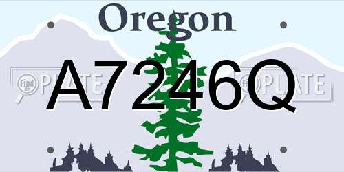 A7246Q Oregon License Plate