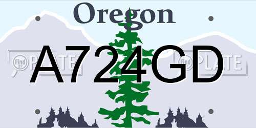 A724GD Oregon License Plate