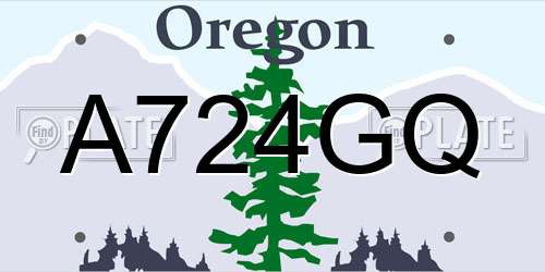 A724GQ Oregon License Plate