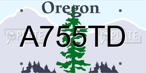 A755TD Oregon License Plate