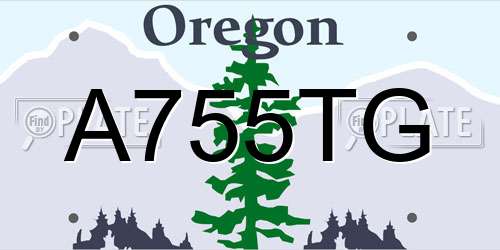 A755TG Oregon License Plate