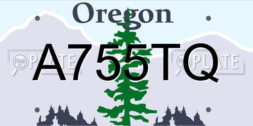 A755TQ Oregon License Plate