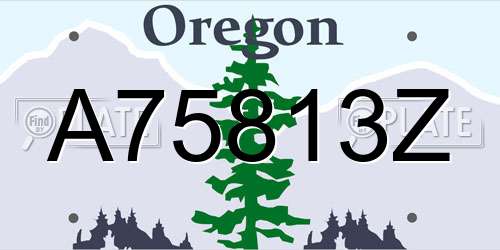 A75813Z Oregon License Plate