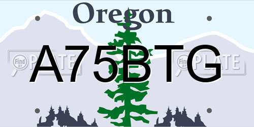 A75BTG Oregon License Plate