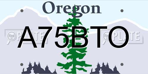 A75BTO Oregon License Plate