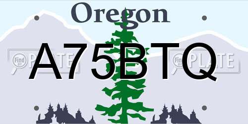 A75BTQ Oregon License Plate