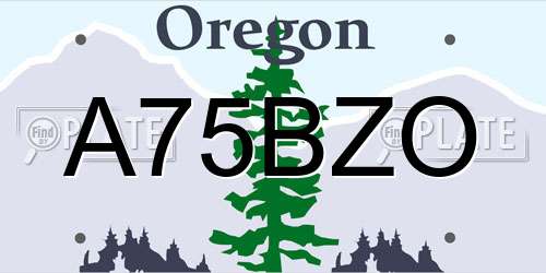 A75BZO Oregon License Plate