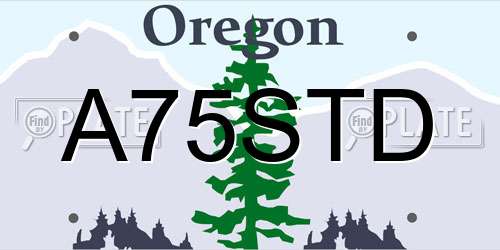 A75STD Oregon License Plate