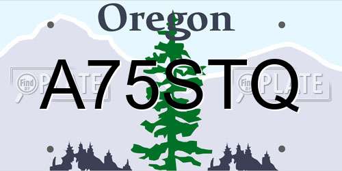 A75STQ Oregon License Plate