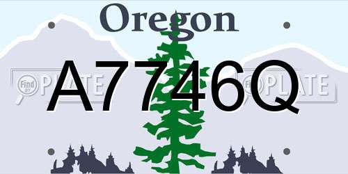 A7746Q Oregon License Plate