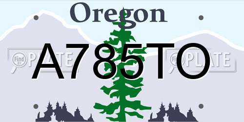 A785TO Oregon License Plate
