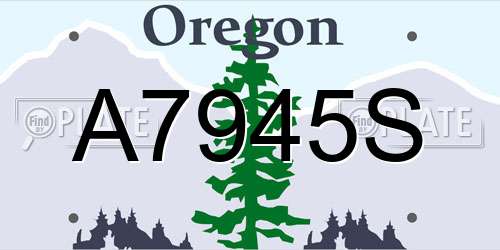 A7945S Oregon License Plate