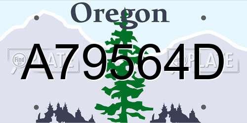 A79564D Oregon License Plate