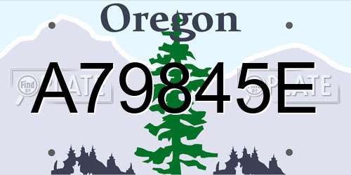 A79845E Oregon License Plate