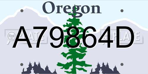 A79864D Oregon License Plate