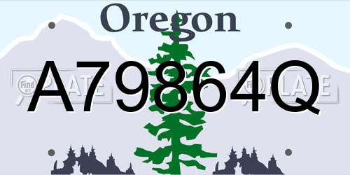 A79864Q Oregon License Plate