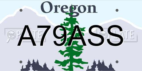 A79ASS Oregon License Plate