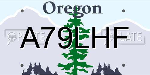 A79LHF Oregon License Plate