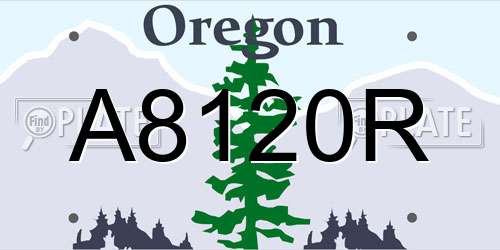 A8120R Oregon License Plate