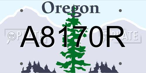 A8170R Oregon License Plate