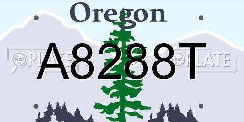 A8288T Oregon License Plate