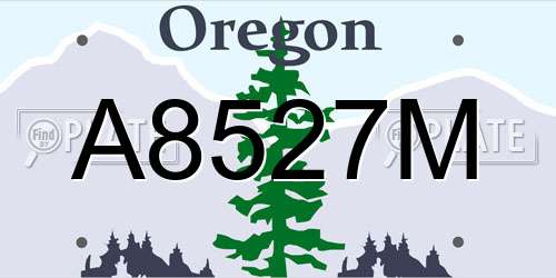 A8527M Oregon License Plate