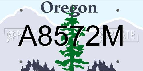 A8572M Oregon License Plate