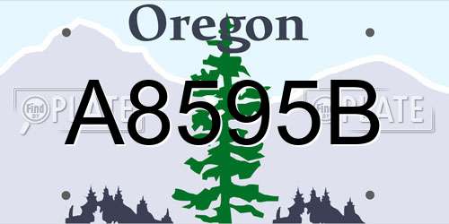 A8595B Oregon License Plate